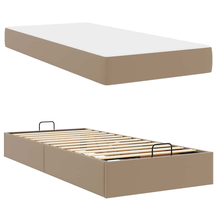 Sengeramme med madras Andet 2 stk. Gyldenbrun PVC