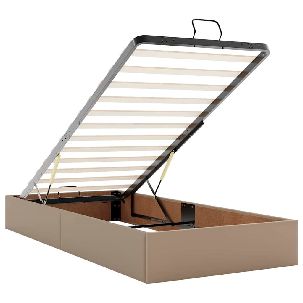 Sengeramme med madras Andet 2 stk. Gyldenbrun PVC