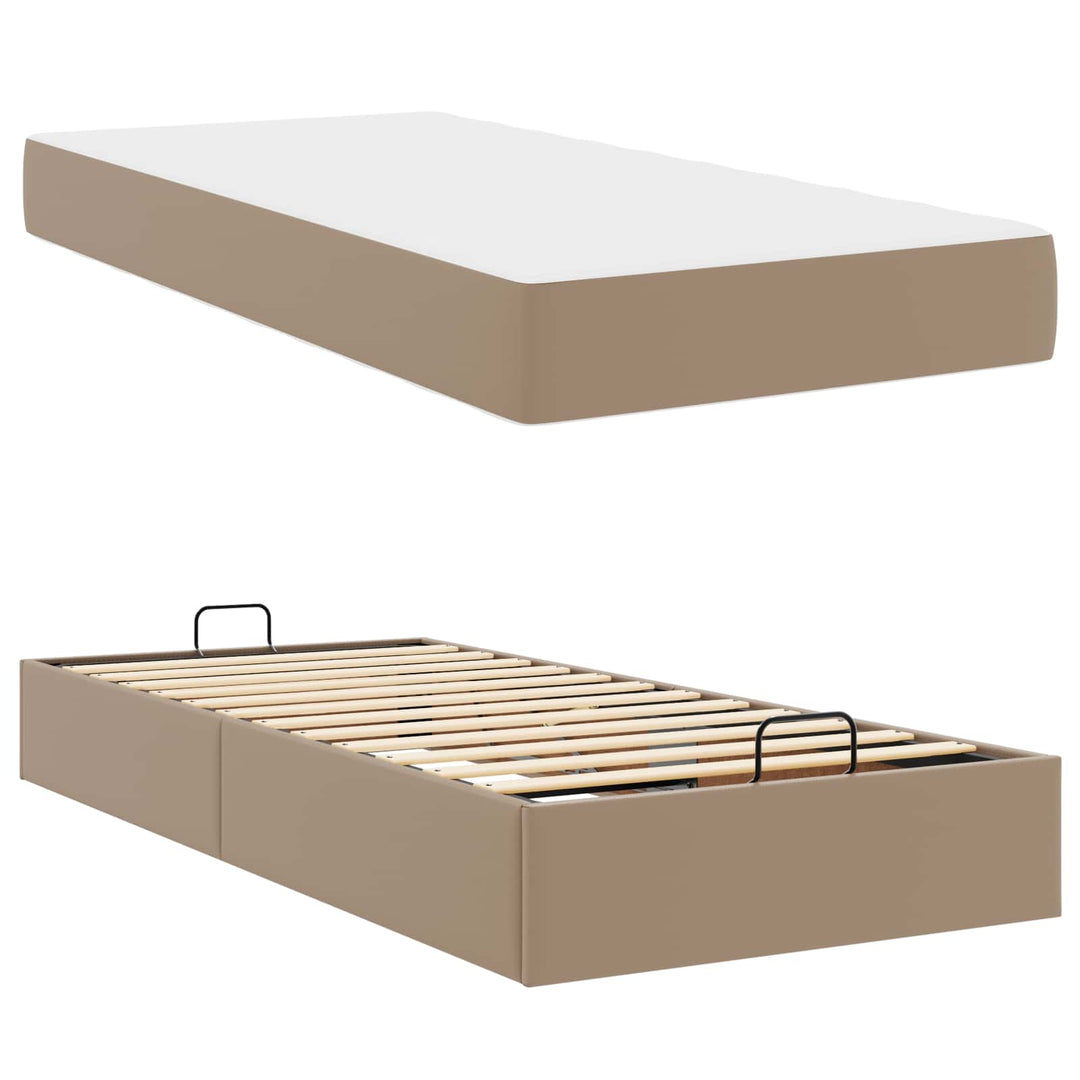 Sengeramme med madras Andet 2 pcs Gyldenbrun PVC