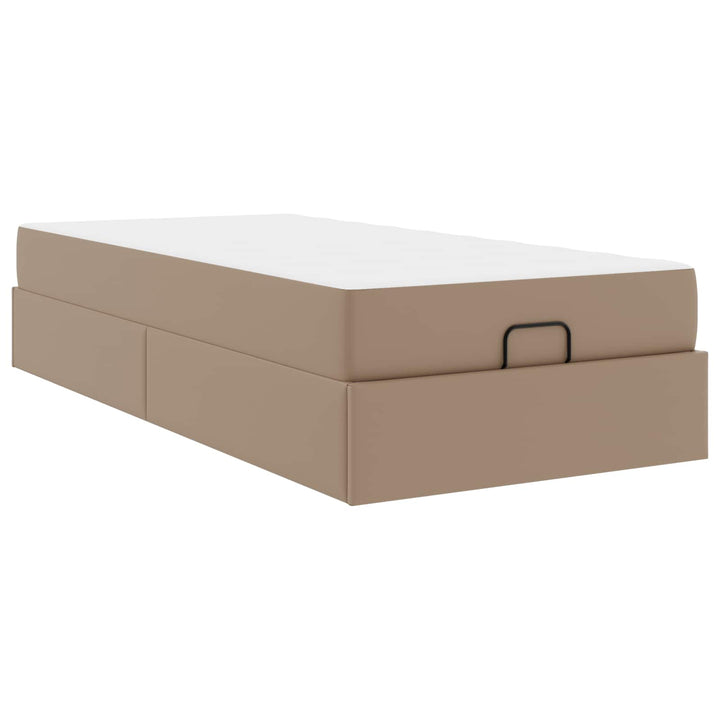 Sengeramme med madras Andet 2 pcs Gyldenbrun PVC