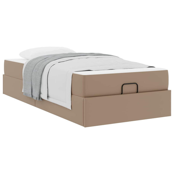 Sengeramme med madras Andet 2 pcs Gyldenbrun PVC