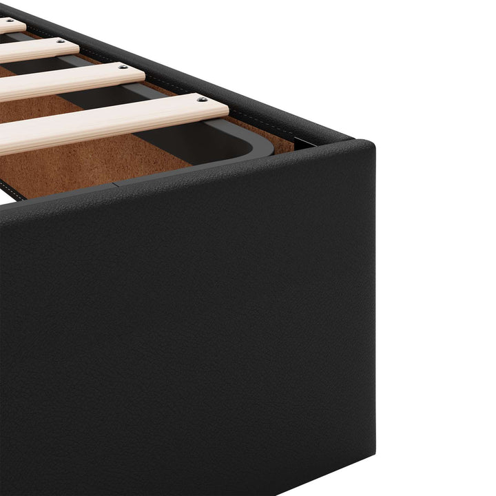Sengeramme med madras Andet 2 pcs Sort PVC