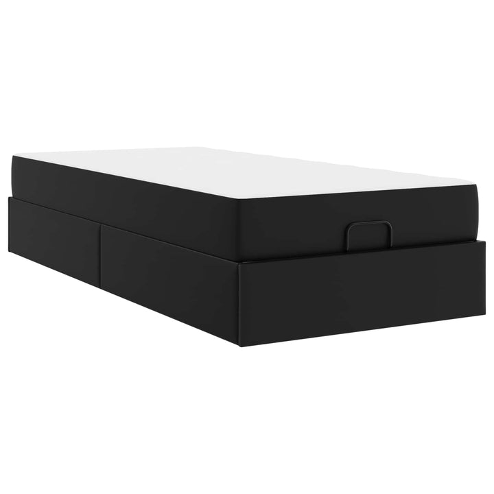 Sengeramme med madras Andet 2 pcs Sort PVC