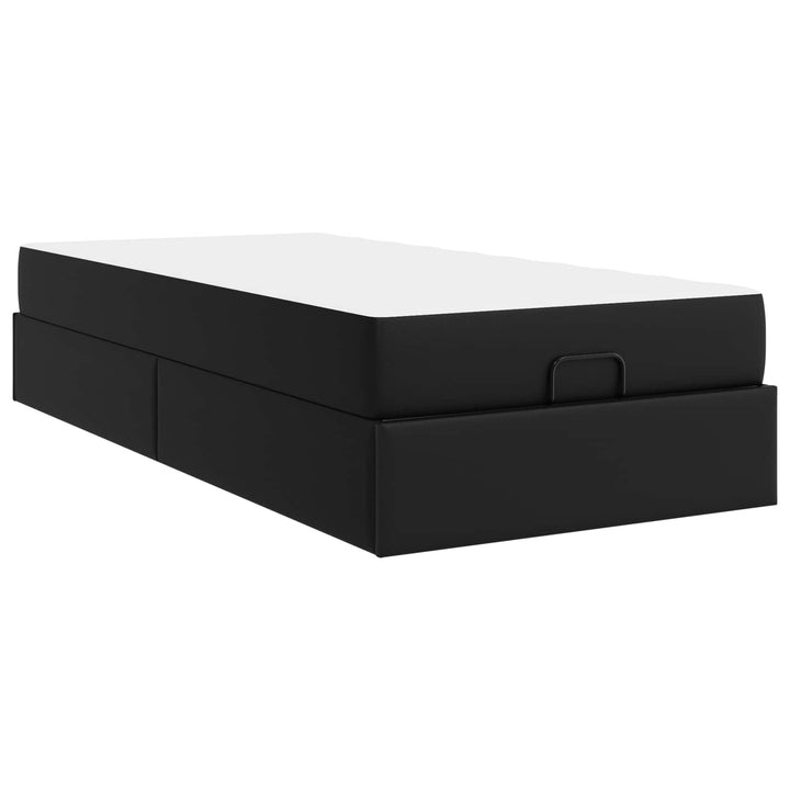 Sengeramme med madras Andet 2 pcs Sort PVC