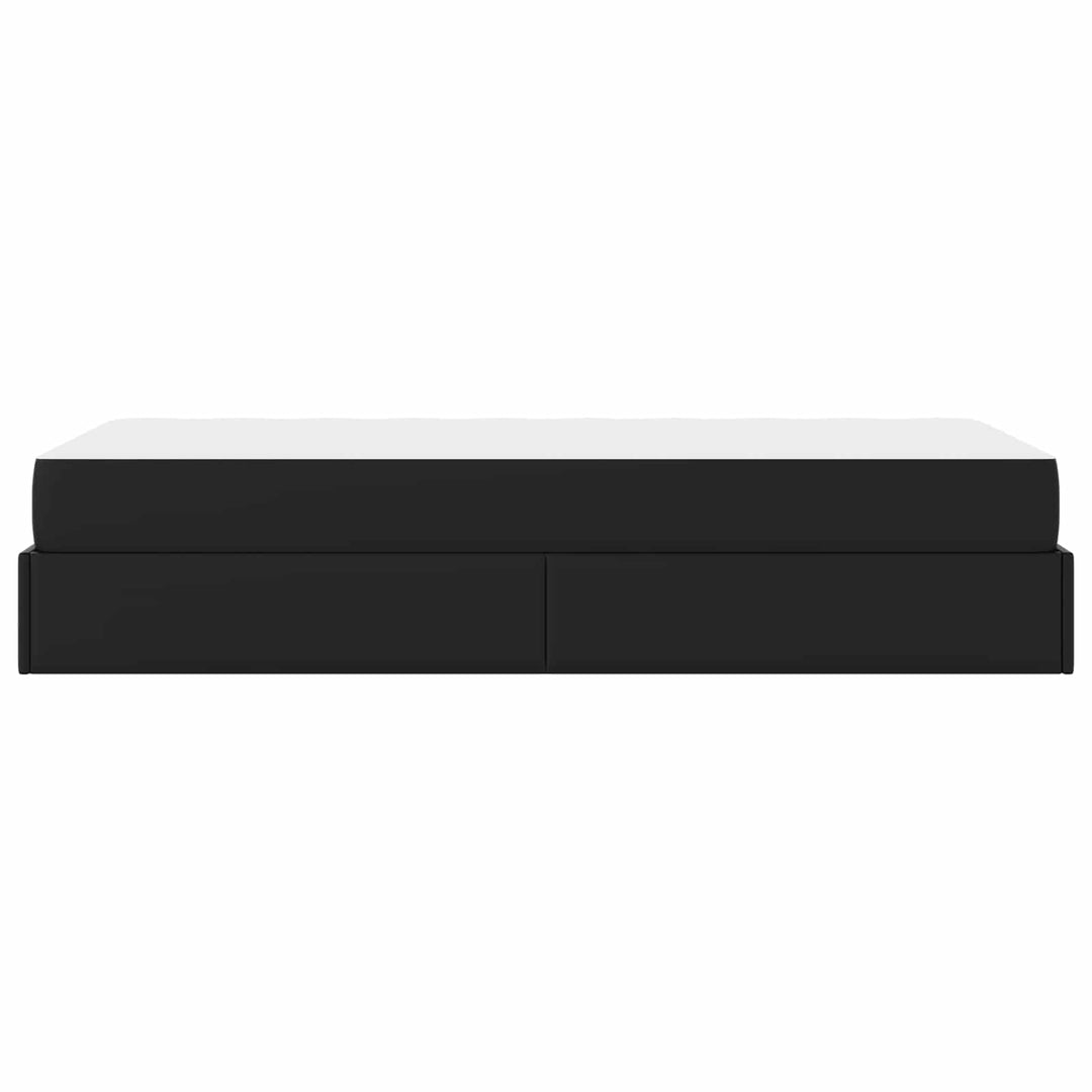 Sengeramme med madras Andet 2 pcs Sort PVC