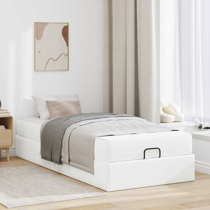 Sengeramme med madras Andet 2 pcs Hvid PVC