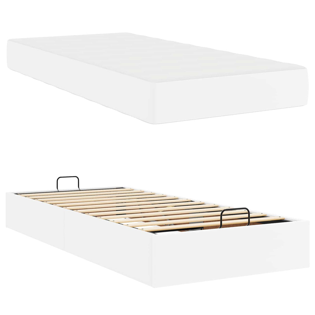 Sengeramme med madras Andet 2 pcs Hvid PVC
