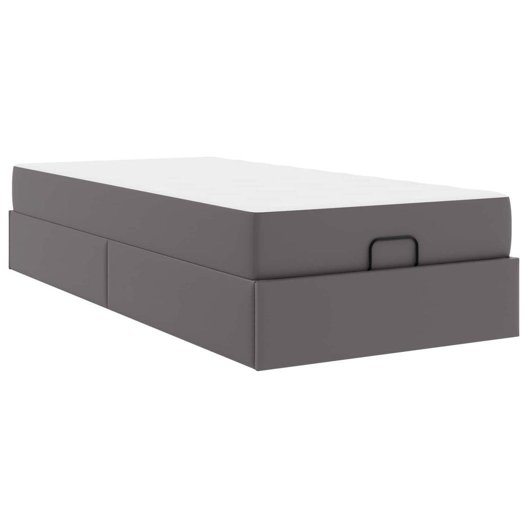 Sengeramme med madras Andet 2 pcs Grå PVC