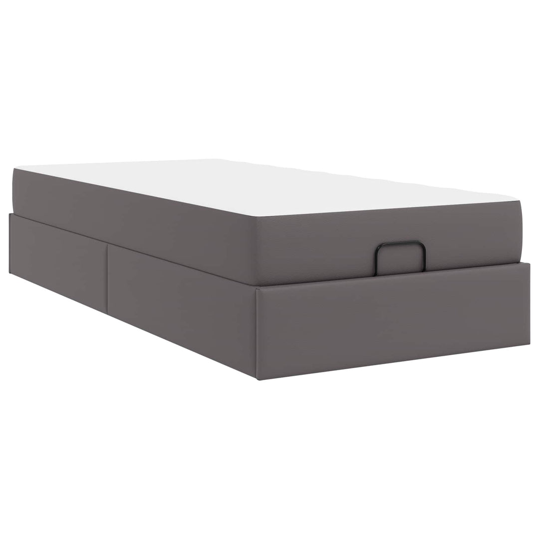 Sengeramme med madras Andet 2 pcs Grå PVC