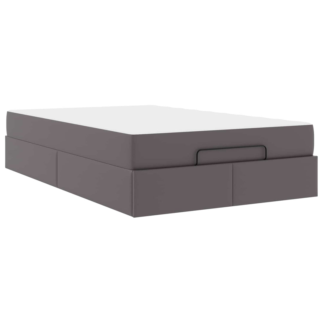 Sengeramme med madras Andet 2 pcs Grå PVC