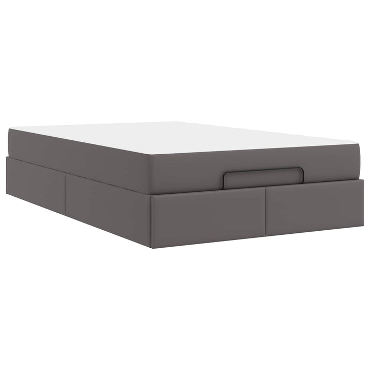 Sengeramme med madras Andet 2 pcs Grå PVC