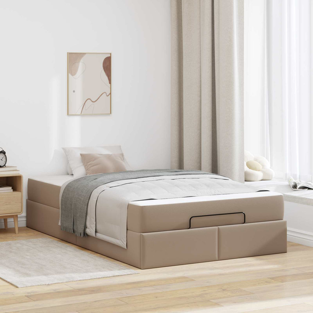 Sengeramme med madras Andet 2 pcs Gyldenbrun PVC