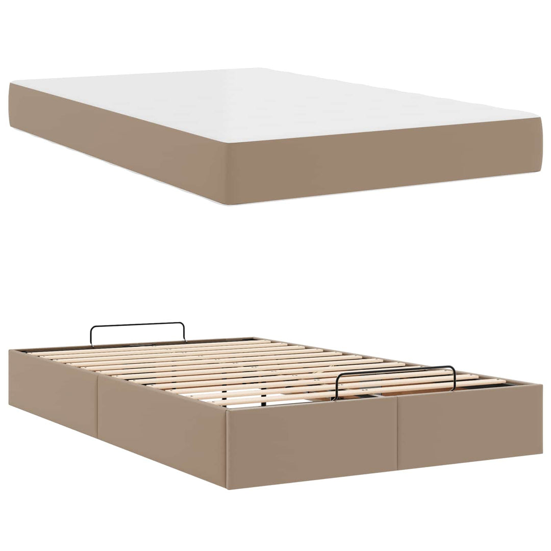 Sengeramme med madras Andet 2 pcs Gyldenbrun PVC