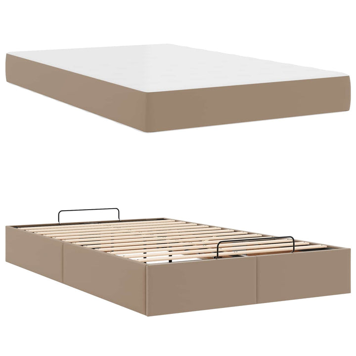 Sengeramme med madras Andet 2 pcs Gyldenbrun PVC