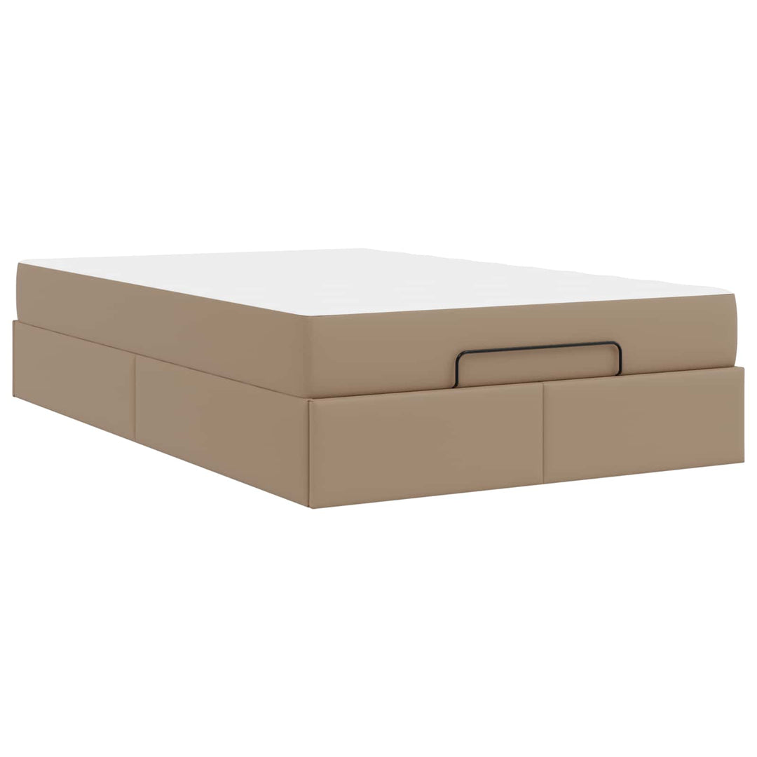 Sengeramme med madras Andet 2 pcs Gyldenbrun PVC