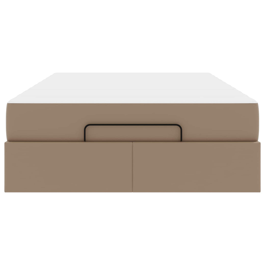 Sengeramme med madras Andet 2 pcs Gyldenbrun PVC