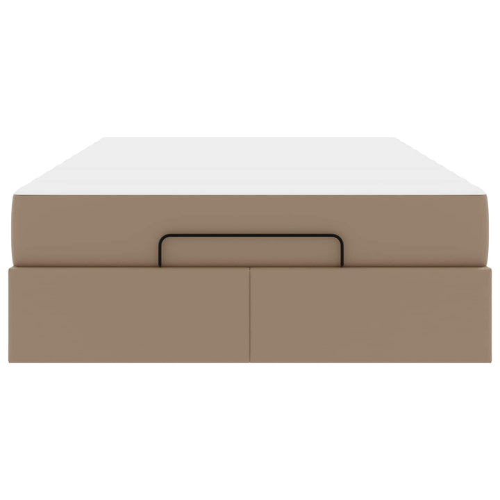 Sengeramme med madras Andet 2 pcs Gyldenbrun PVC