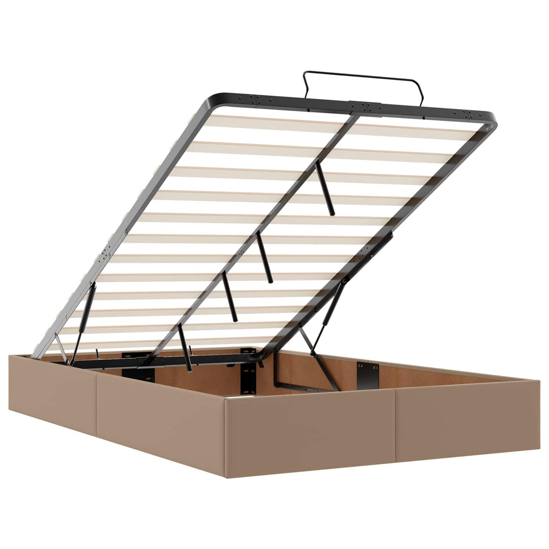 Sengeramme med madras Andet 2 pcs Gyldenbrun PVC