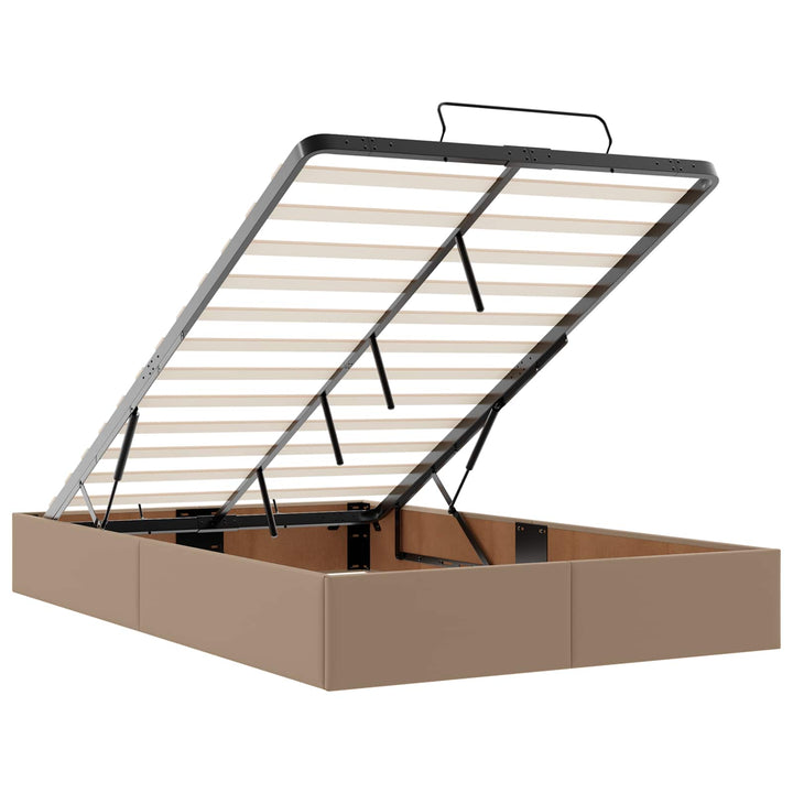 Sengeramme med madras Andet 2 pcs Gyldenbrun PVC