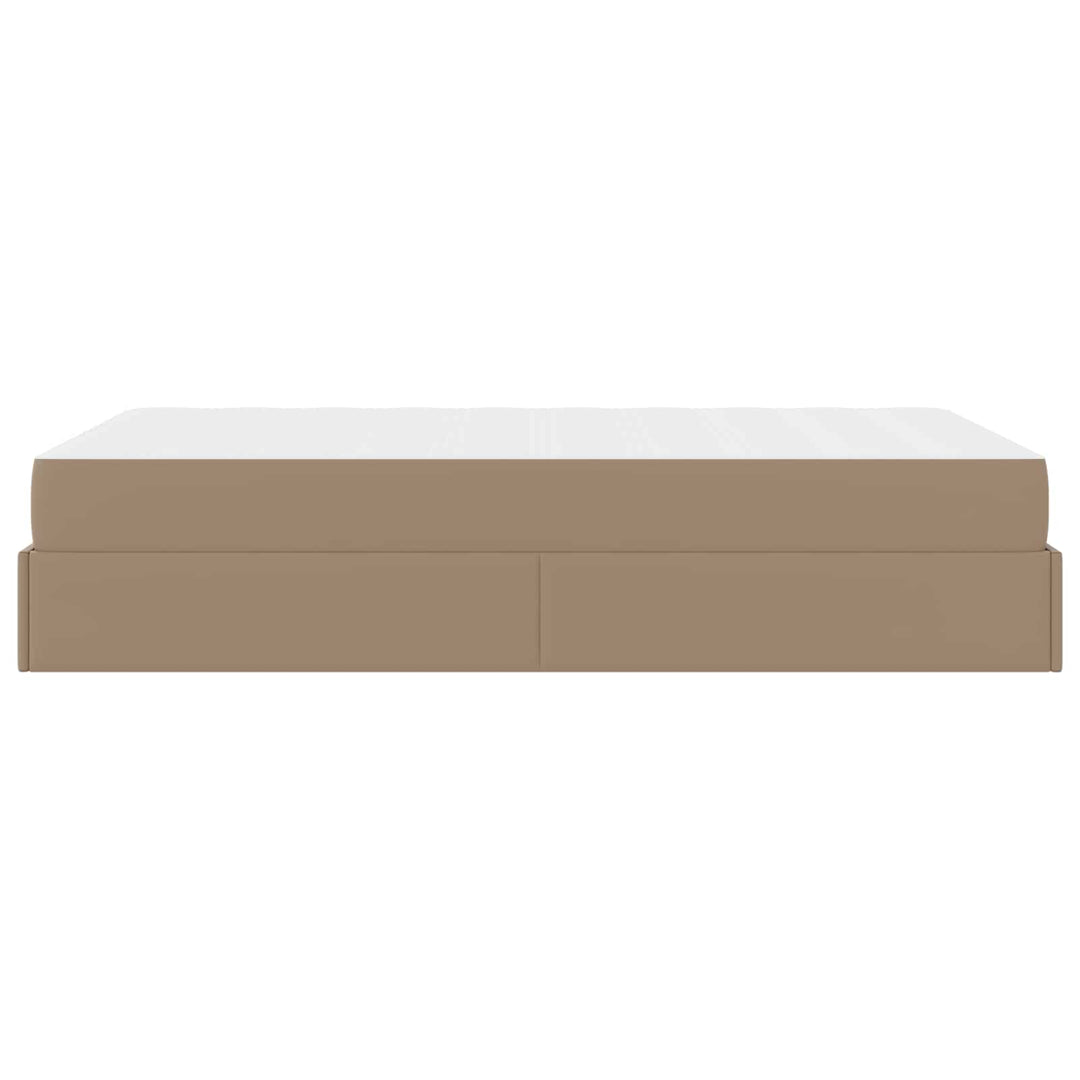 Sengeramme med madras Andet 2 pcs Gyldenbrun PVC