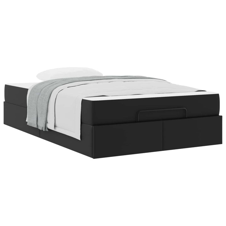 Sengeramme med madras Andet 2 pcs Sort PVC