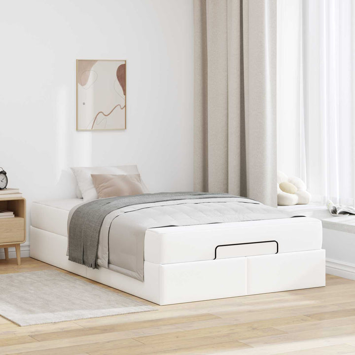 Sengeramme med madras Andet 2 pcs Hvid PVC