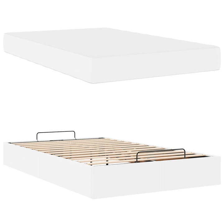 Sengeramme med madras Andet 2 pcs Hvid PVC