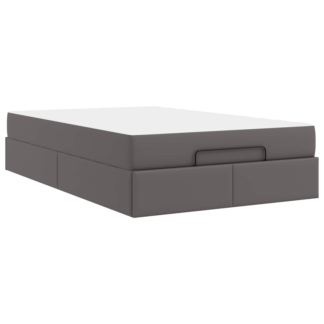 Sengeramme med madras Andet 2 pcs Grå PVC