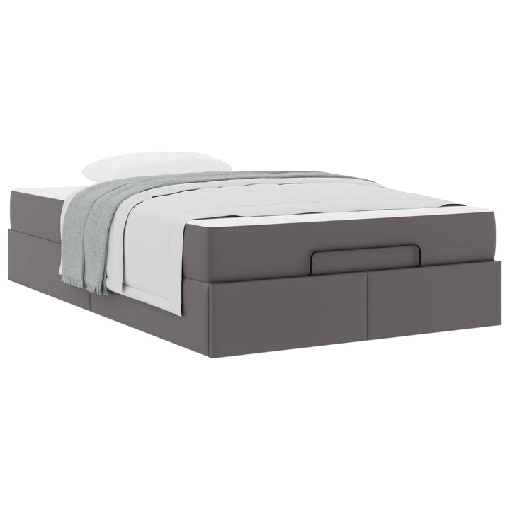 Sengeramme med madras Andet 2 pcs Grå PVC