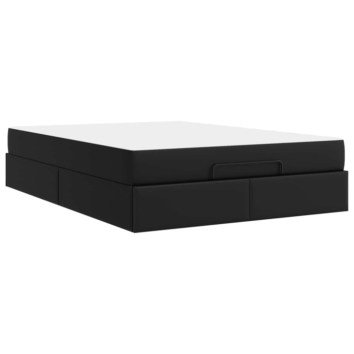 Sengeramme med madras Andet 2 pcs Sort PVC