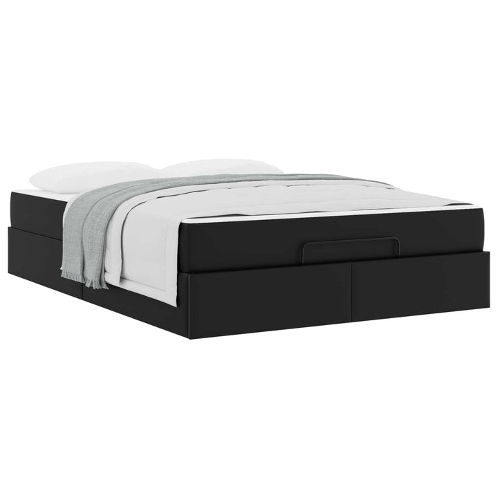 Sengeramme med madras Andet 2 pcs Sort PVC