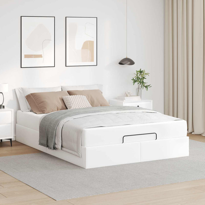 Sengeramme med madras Andet 2 pcs Hvid PVC