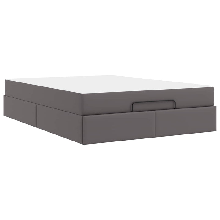 Sengeramme med madras Andet 2 pcs Grå PVC