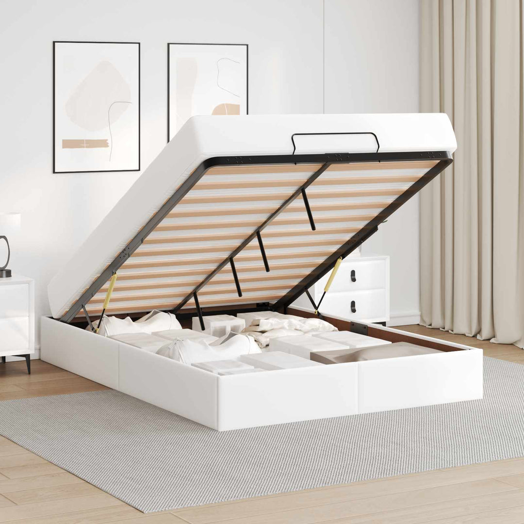 Sengeramme med madras Andet 2 pcs Hvid PVC