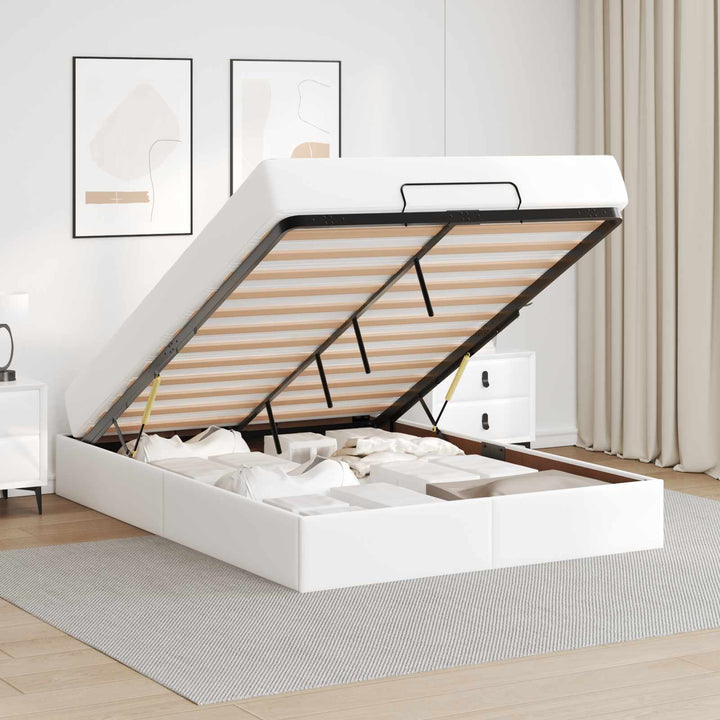 Sengeramme med madras Andet 2 pcs Hvid PVC