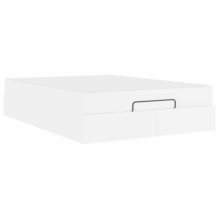 Sengeramme med madras Andet 2 pcs Hvid PVC