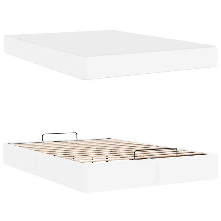 Sengeramme med madras Andet 2 stk. Hvid PVC