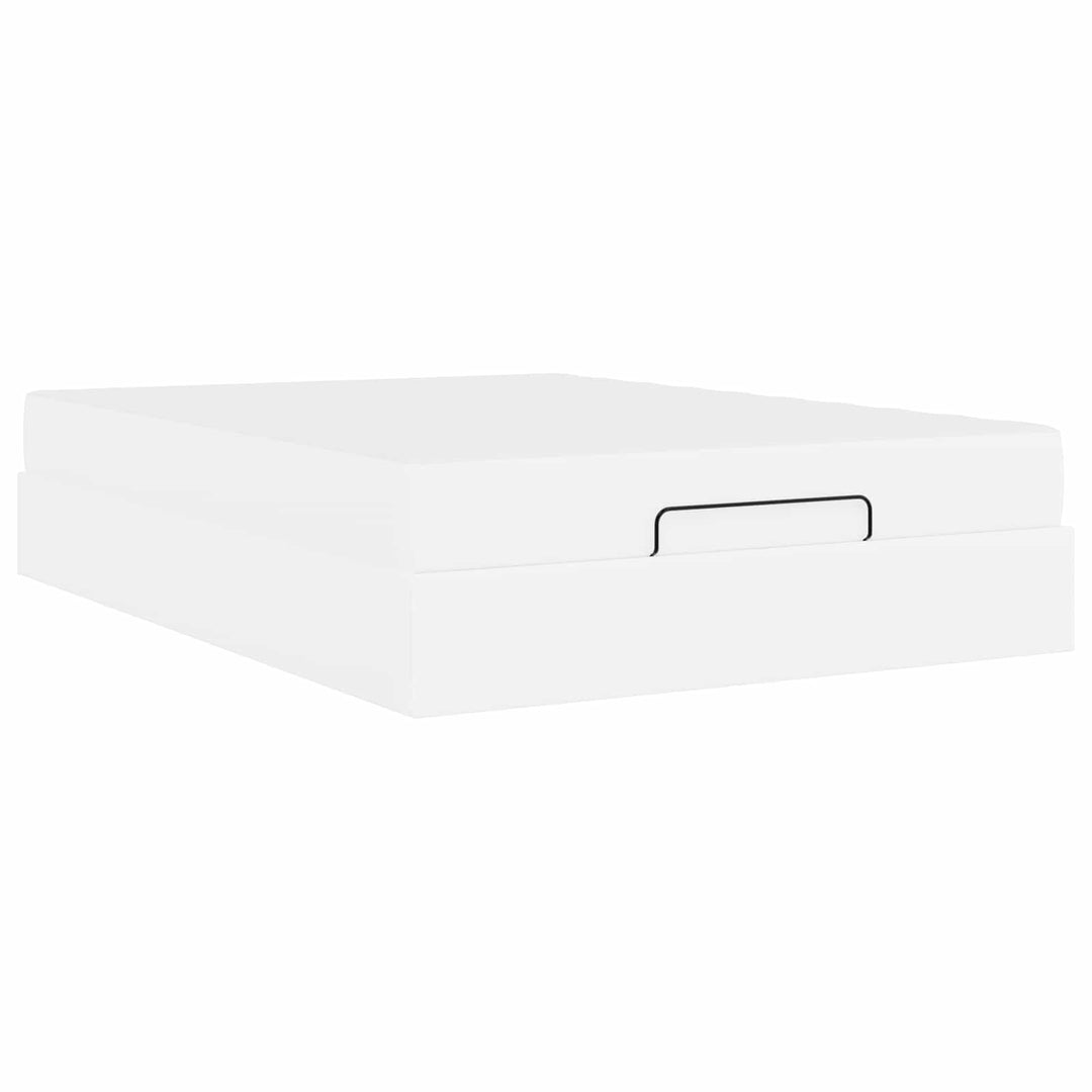 Sengeramme med madras Andet 2 pcs Hvid PVC