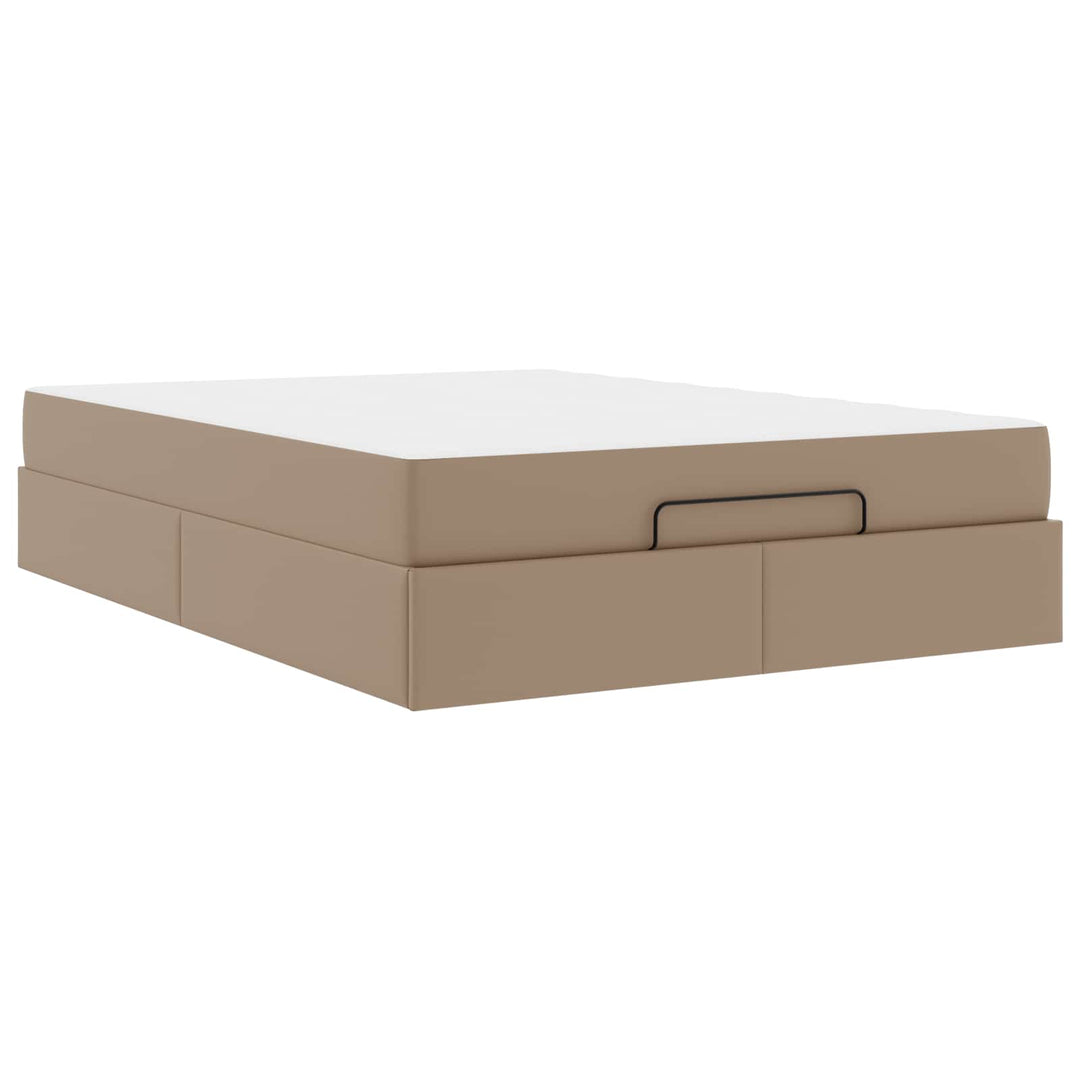 Sengeramme med madras Andet 2 pcs Gyldenbrun PVC