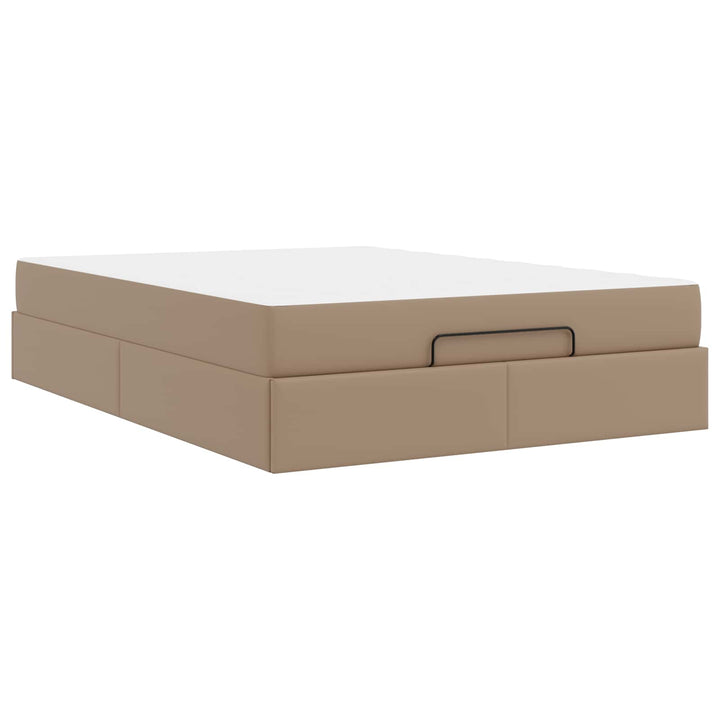 Sengeramme med madras Andet 2 pcs Gyldenbrun PVC