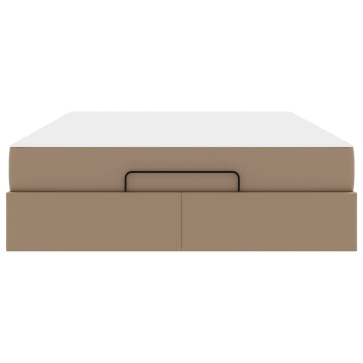 Sengeramme med madras Andet 2 pcs Gyldenbrun PVC