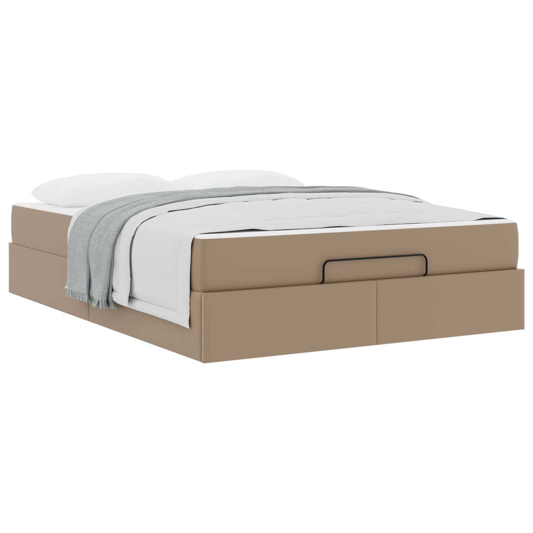 Sengeramme med madras Andet 2 pcs Gyldenbrun PVC