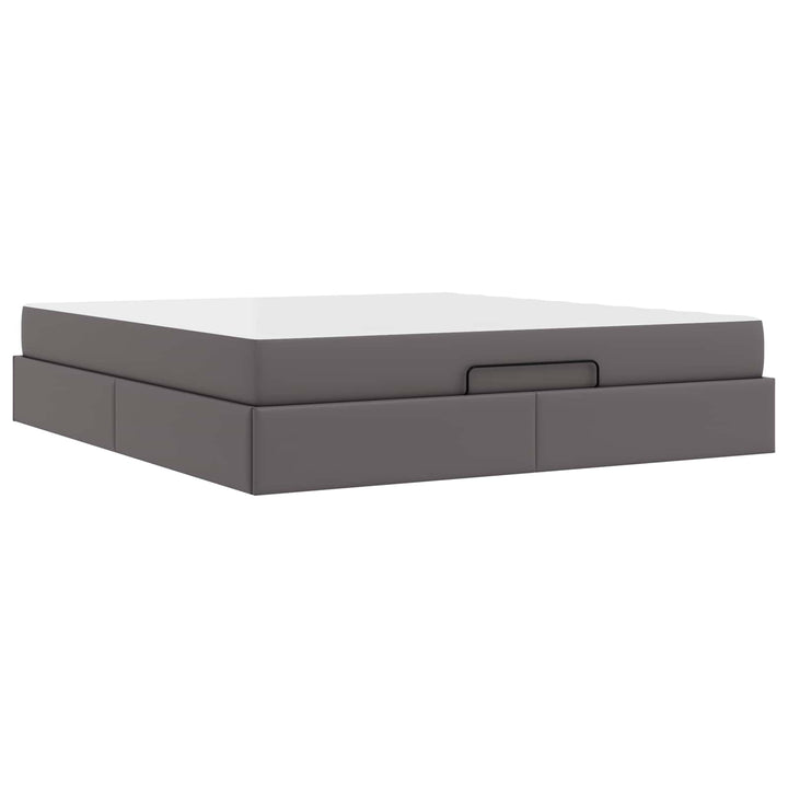 Sengeramme med madras Andet 2 pcs Grå PVC