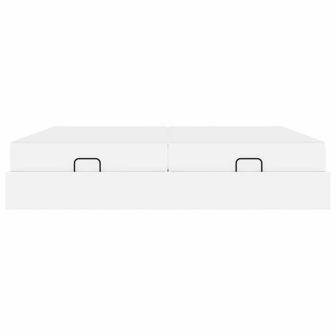 Sengeramme med madras med madras 2 pcs Hvid PVC