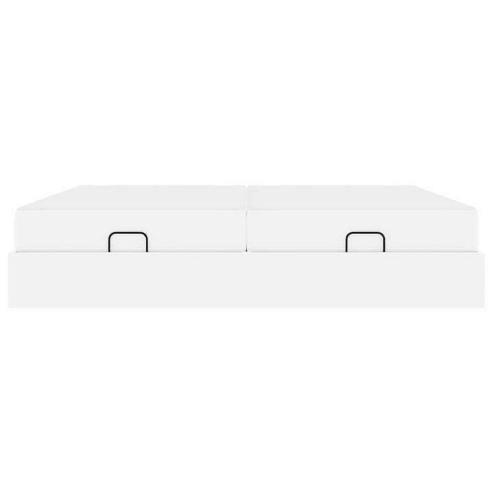 Sengeramme med madras med madras 2 pcs Hvid PVC