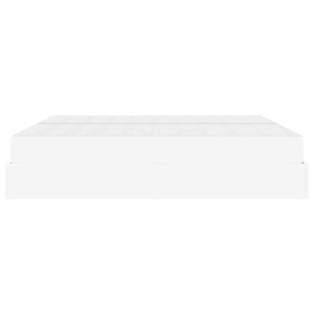 Sengeramme med madras med madras 2 pcs Hvid PVC