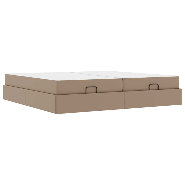 Sengeramme med madras Andet 2 stk. Gyldenbrun PVC