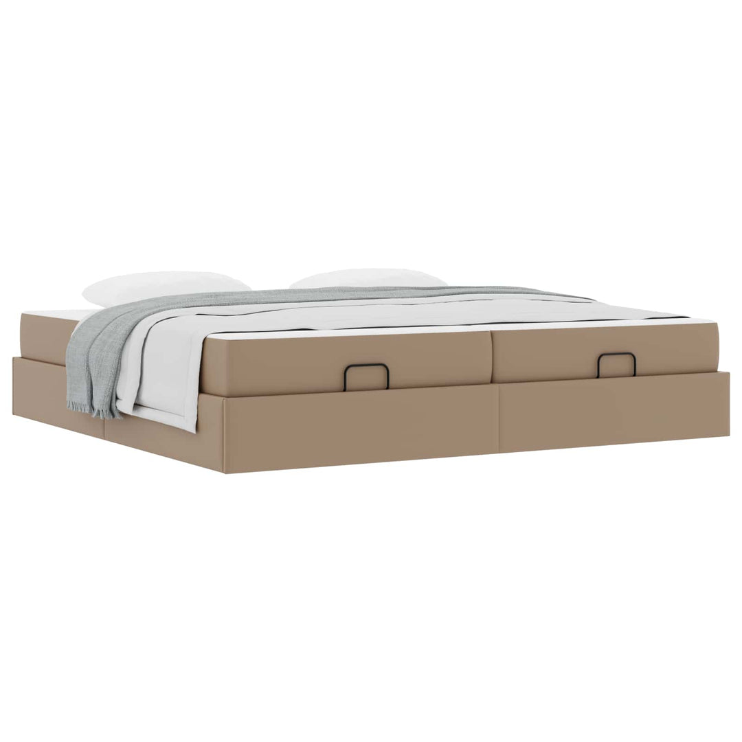 Sengeramme med madras Andet 2 stk. Gyldenbrun PVC