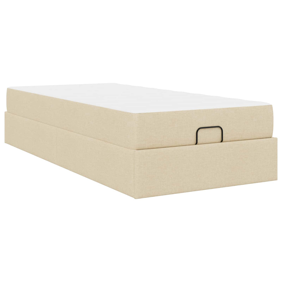 Sengeramme med madras 2 stk. Creme Stof