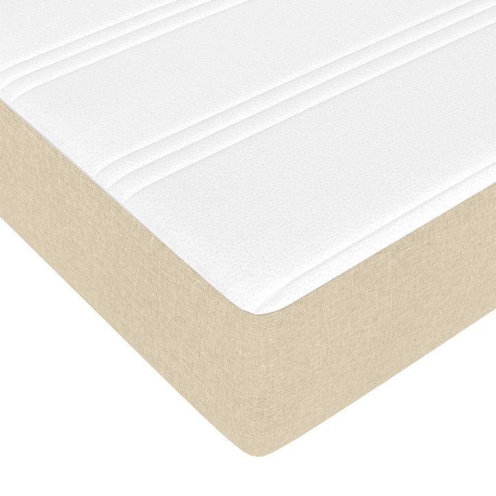 Sengeramme med madras 2 stk. Creme Stof